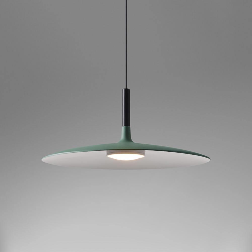 Thaloric | Minimalist Industrial Aluminum Flat Disc Pendant Light