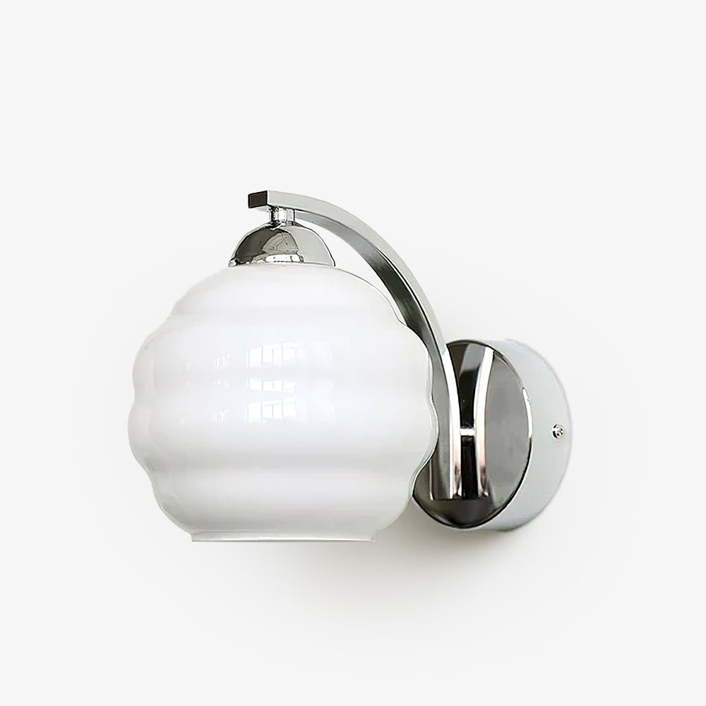 Thryndol | Ribbed Glass Globe Vintage Wall Light