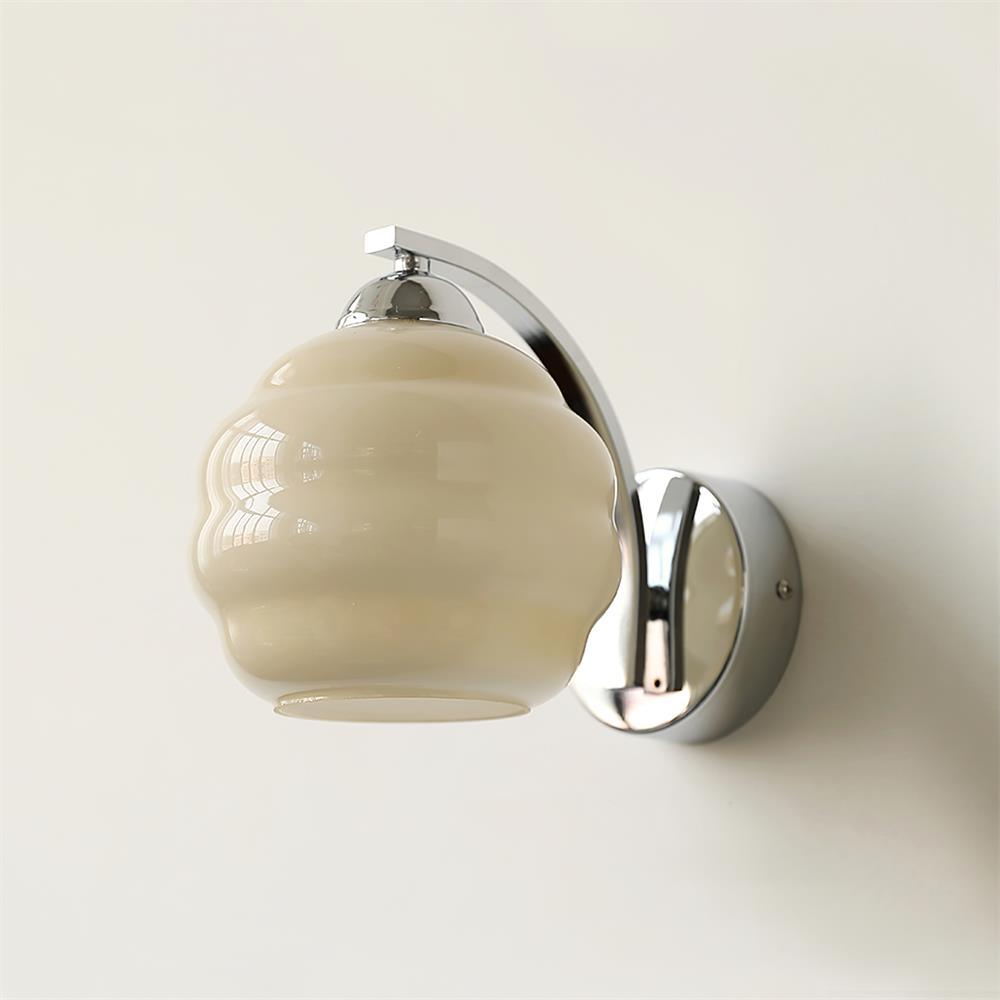Thryndol | Ribbed Glass Globe Vintage Wall Light
