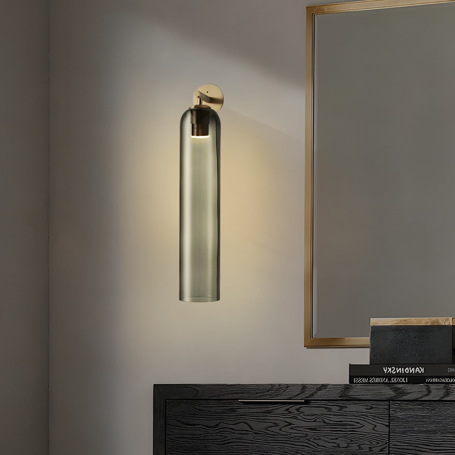 Luvia | Elegant Cylindrical Art Deco Glass Wall Light