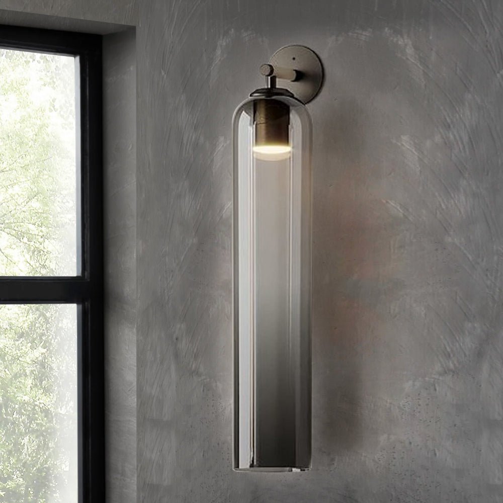 Luvia | Elegant Cylindrical Art Deco Glass Wall Light