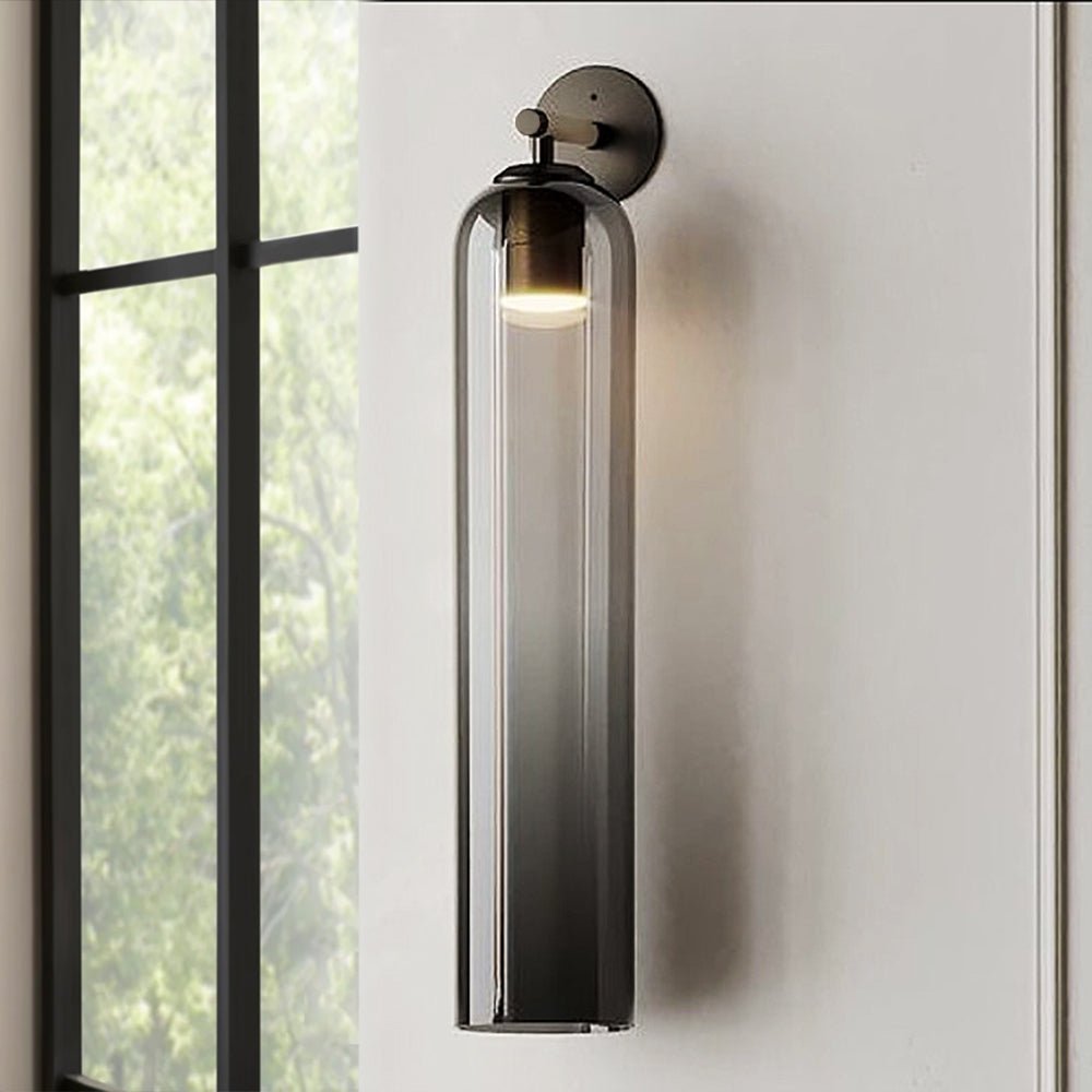 Luvia | Elegant Cylindrical Art Deco Glass Wall Light