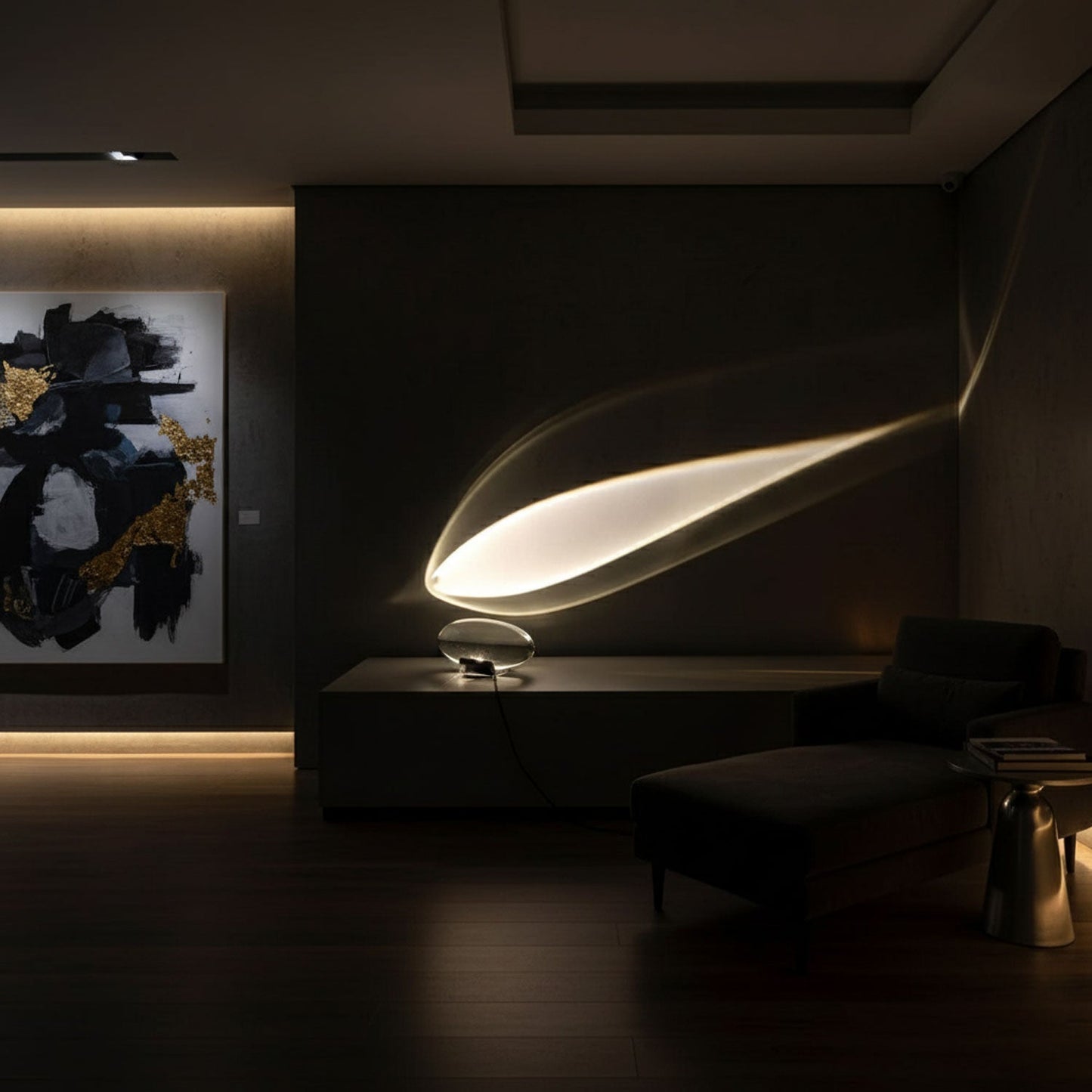 Vaelenoe | Sculptural Oval Crystal Stone Table Lamp
