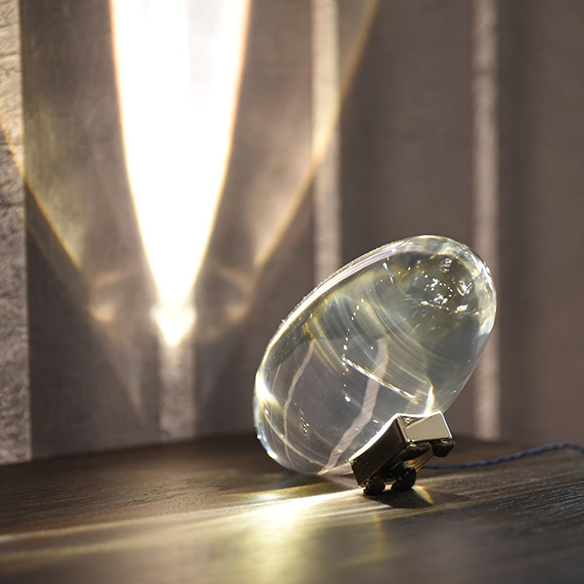 Vaelenoe | Sculptural Oval Crystal Stone Table Lamp