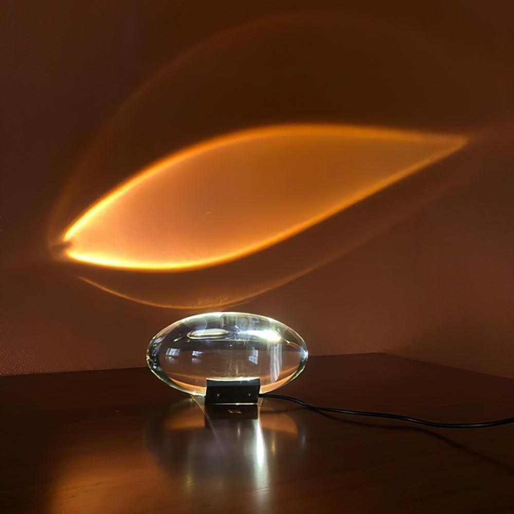 Vaelenoe | Sculptural Oval Crystal Stone Table Lamp