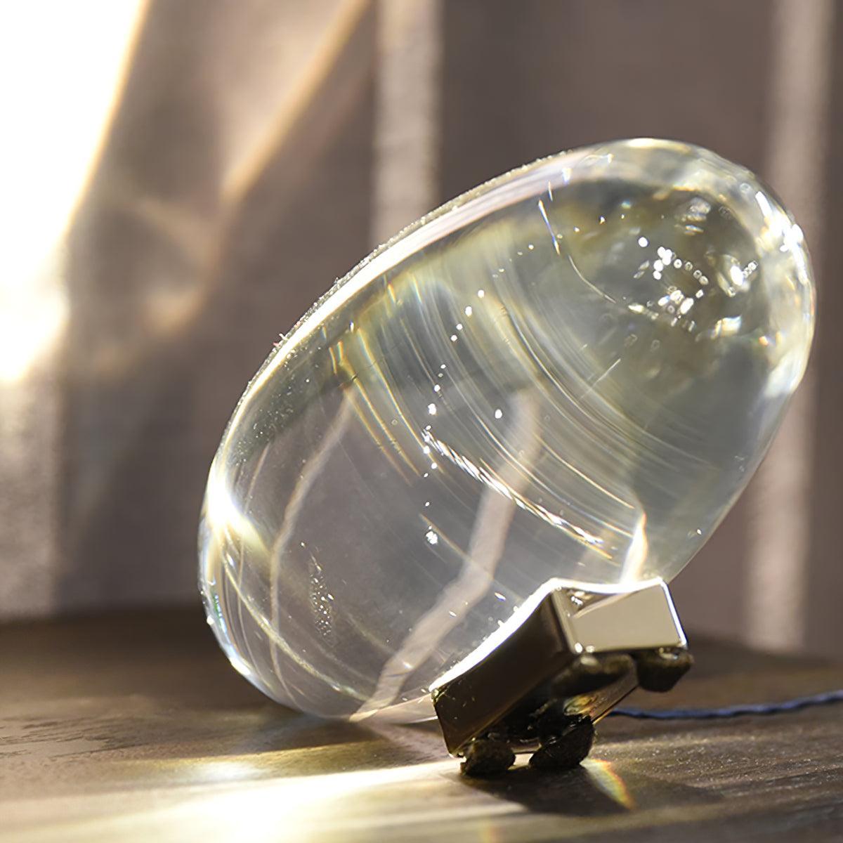 Vaelenoe | Sculptural Oval Crystal Stone Table Lamp
