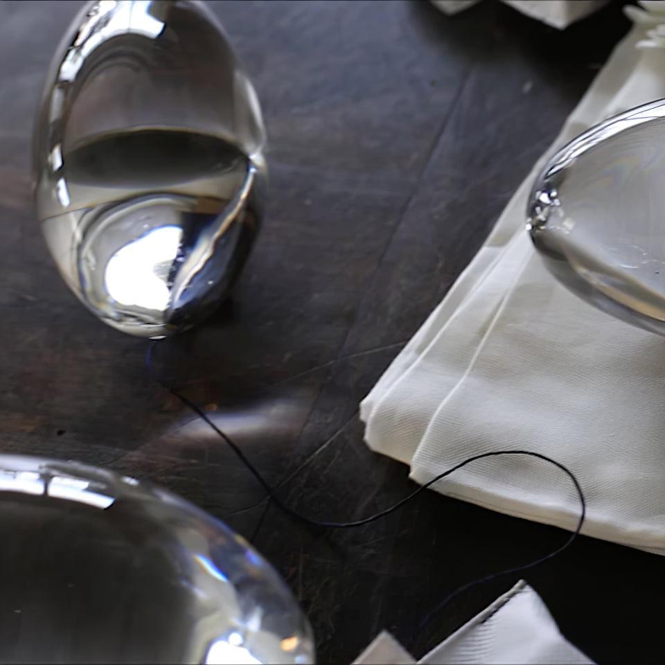 Vaelenoe | Sculptural Oval Crystal Stone Table Lamp