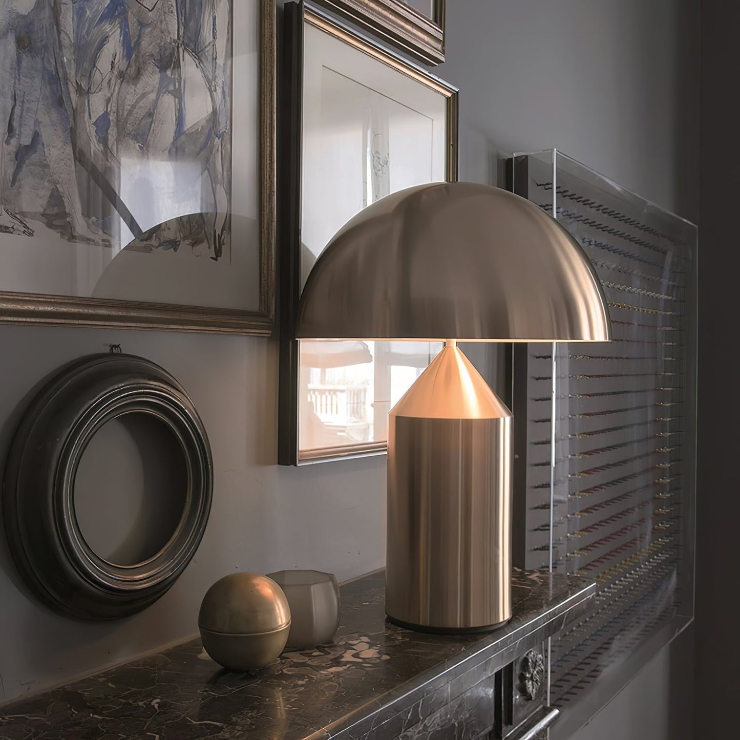 Zonthara | Avant Garde Geometric Sculptural Silhouette Metal Table Lamp