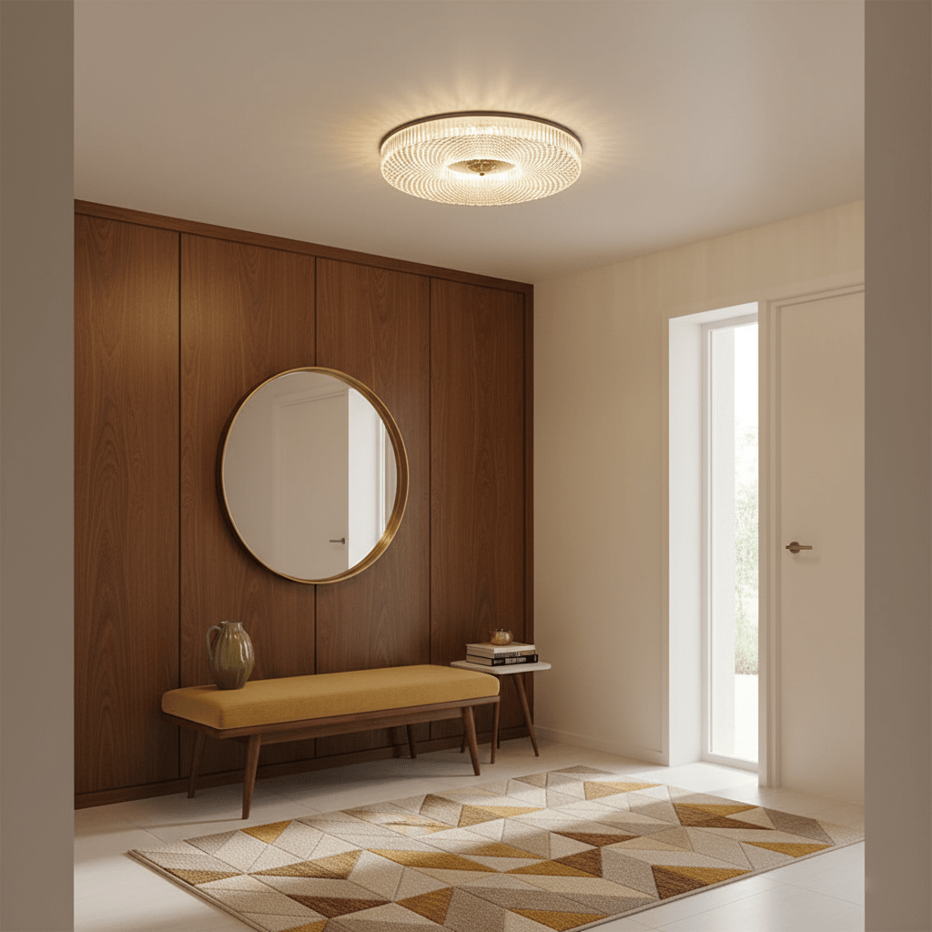 Corissam | Slim Disc Contemporary Geometric Surface Mounted Ceiling Light