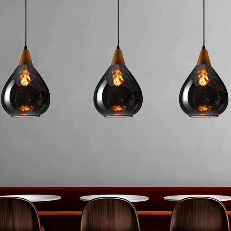 Niris | Minimalist Teardrop Textured Glass Pendant Light