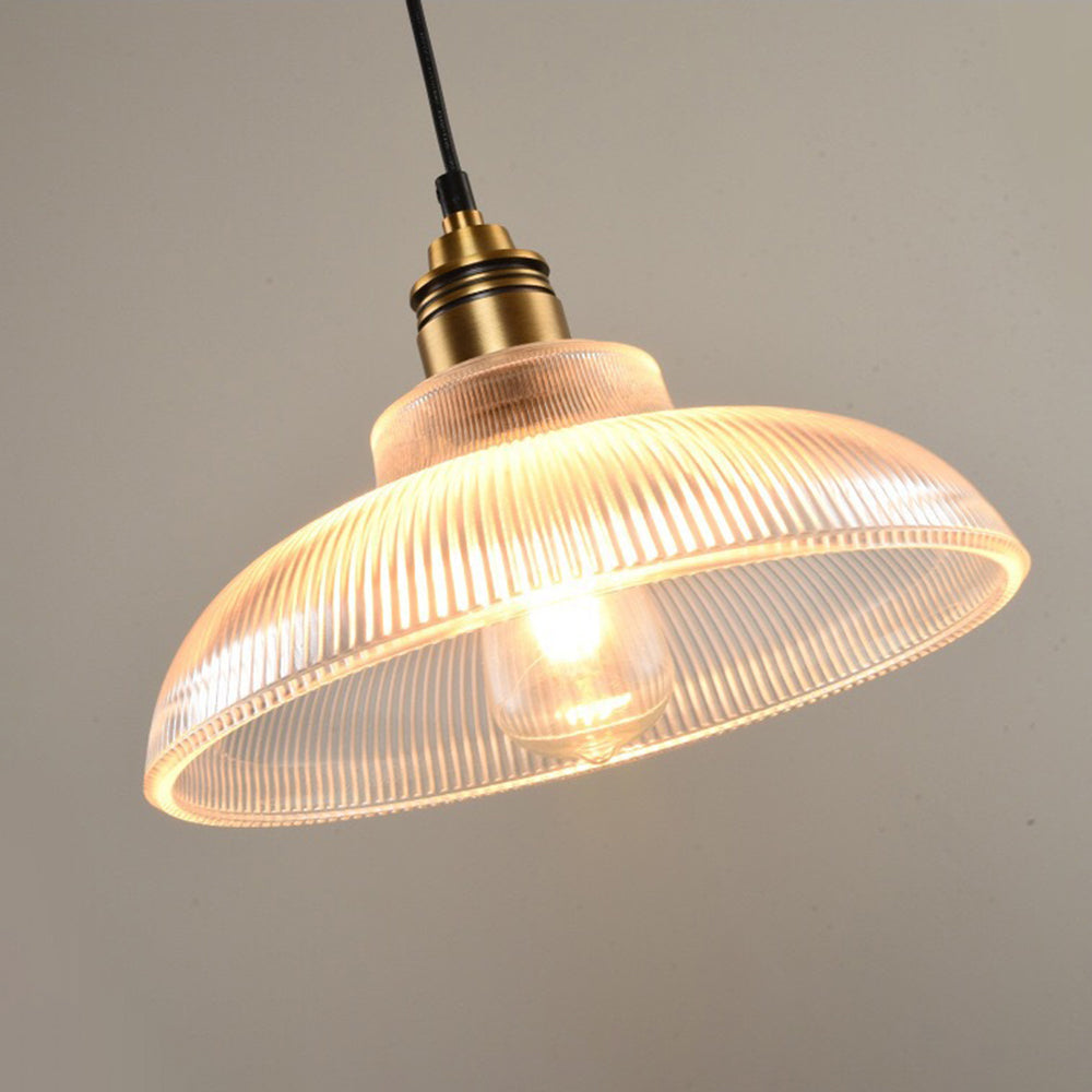 Kalsyr | Industrial Glass Curved Silhouette Dome Pendant Light