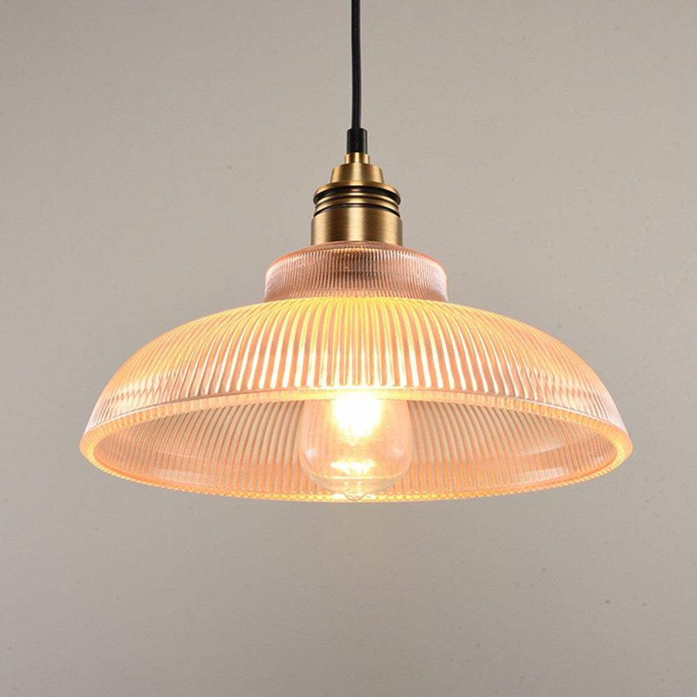 Kalsyr | Industrial Glass Curved Silhouette Dome Pendant Light