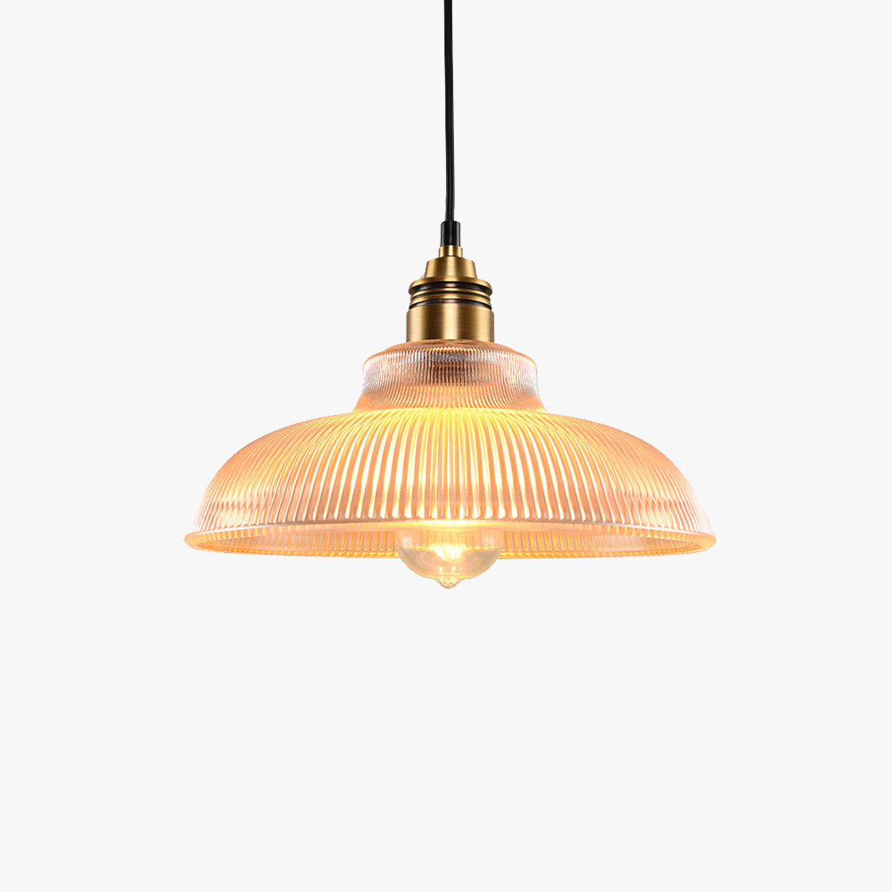 Kalsyr | Industrial Glass Curved Silhouette Dome Pendant Light