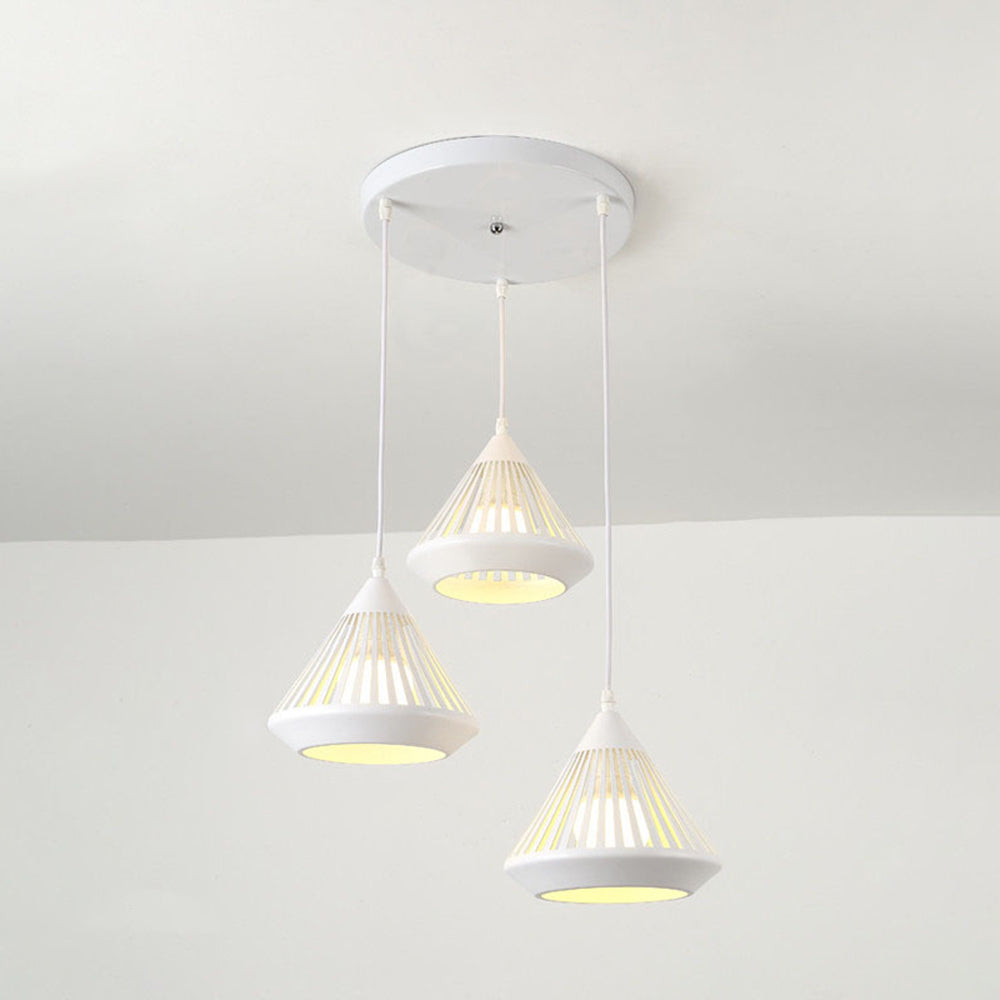 Nyvold | Minimalist Conical Ribbed Glass Metal Pendant Light