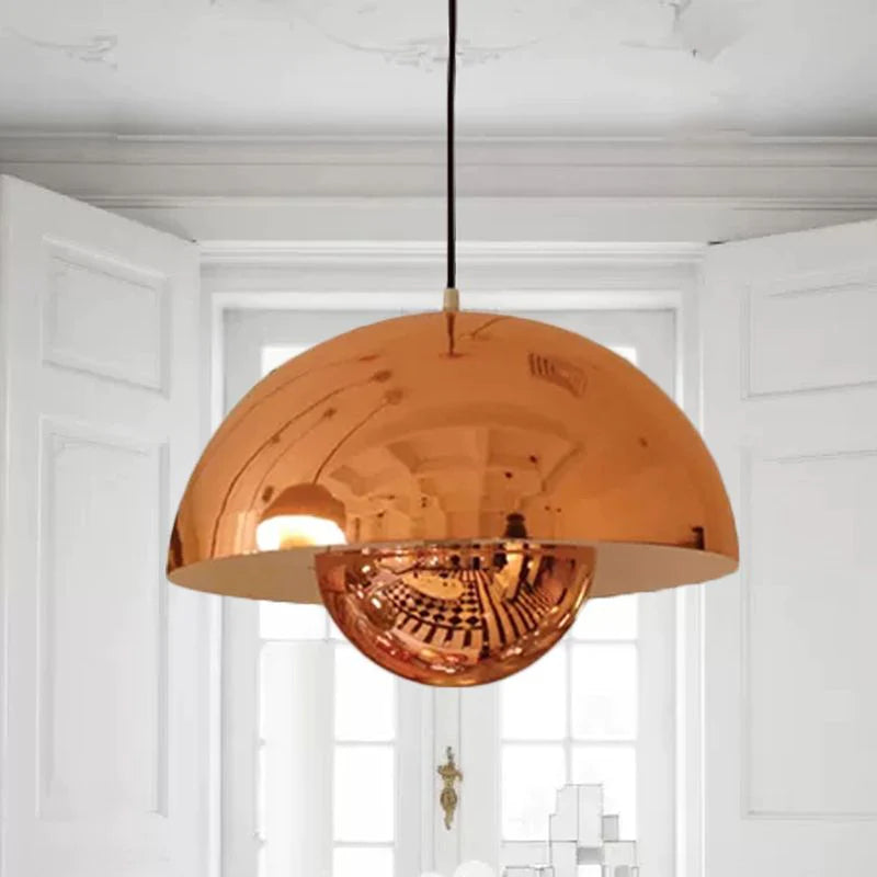 Aerizun | Mid-Century Spherical Silhouette Metal Pendant Light