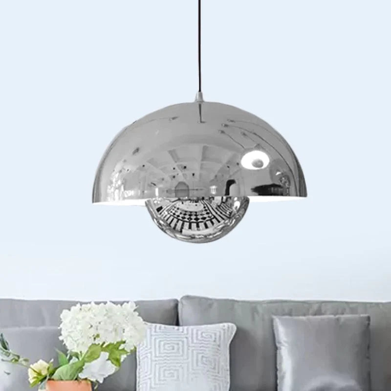 Aerizun | Mid-Century Spherical Silhouette Metal Pendant Light