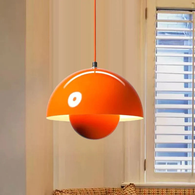 Aerizun | Mid-Century Spherical Silhouette Metal Pendant Light