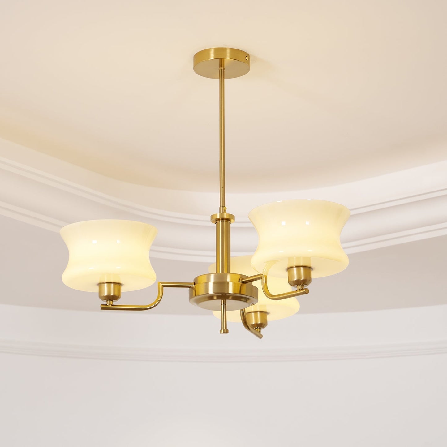 Kendroma | Antique Inspired Curved Globe Glass Ceiling Light