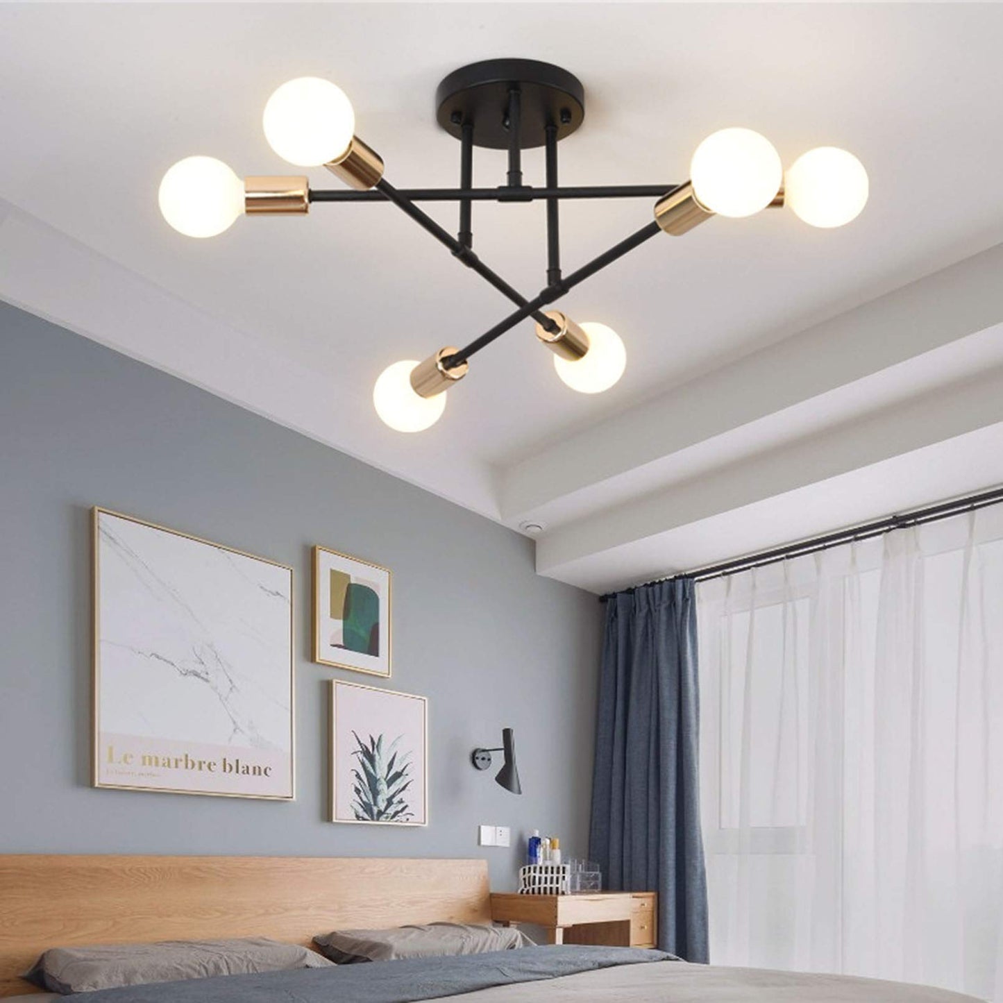 Vesta | Sleek Mid Century Geometric Ceiling Light