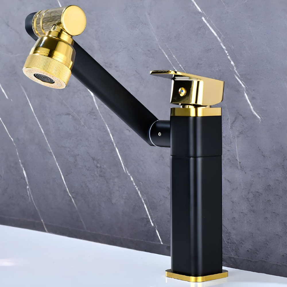 Kyndrill | Modern Articulated Arm Single Lever Bathroom Basin Tap