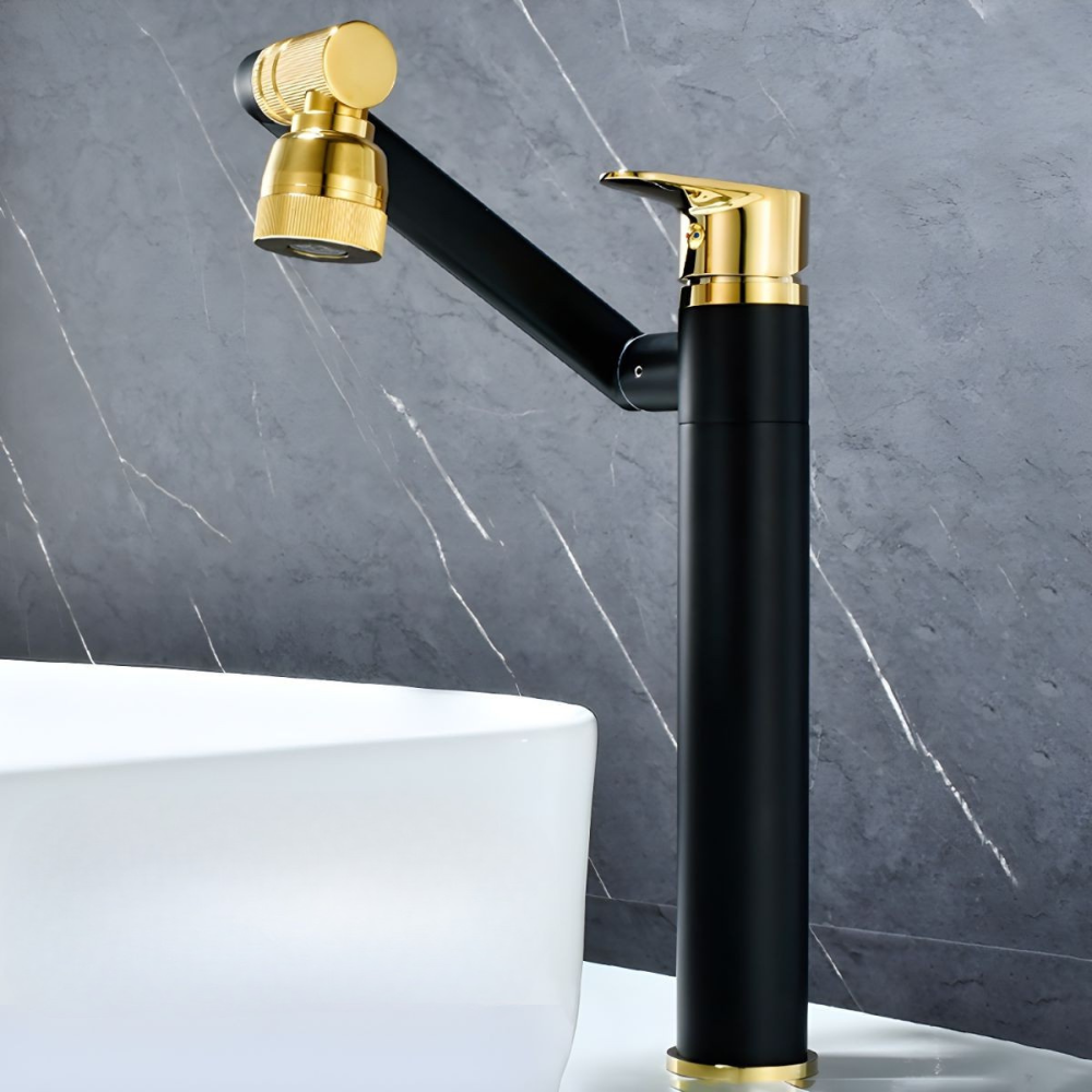 Kyndrill | Modern Articulated Arm Single Lever Bathroom Basin Tap