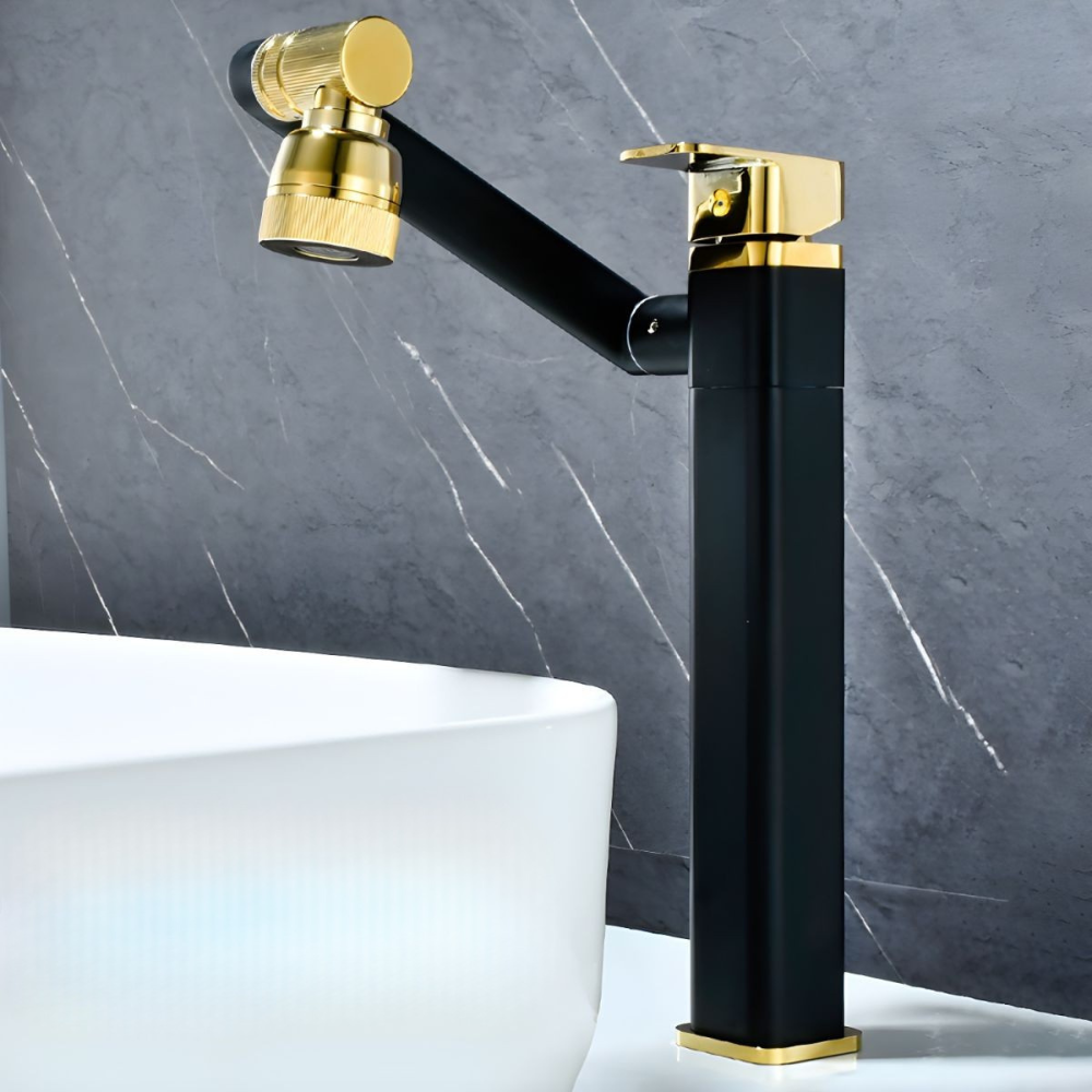 Kyndrill | Modern Articulated Arm Single Lever Bathroom Basin Tap
