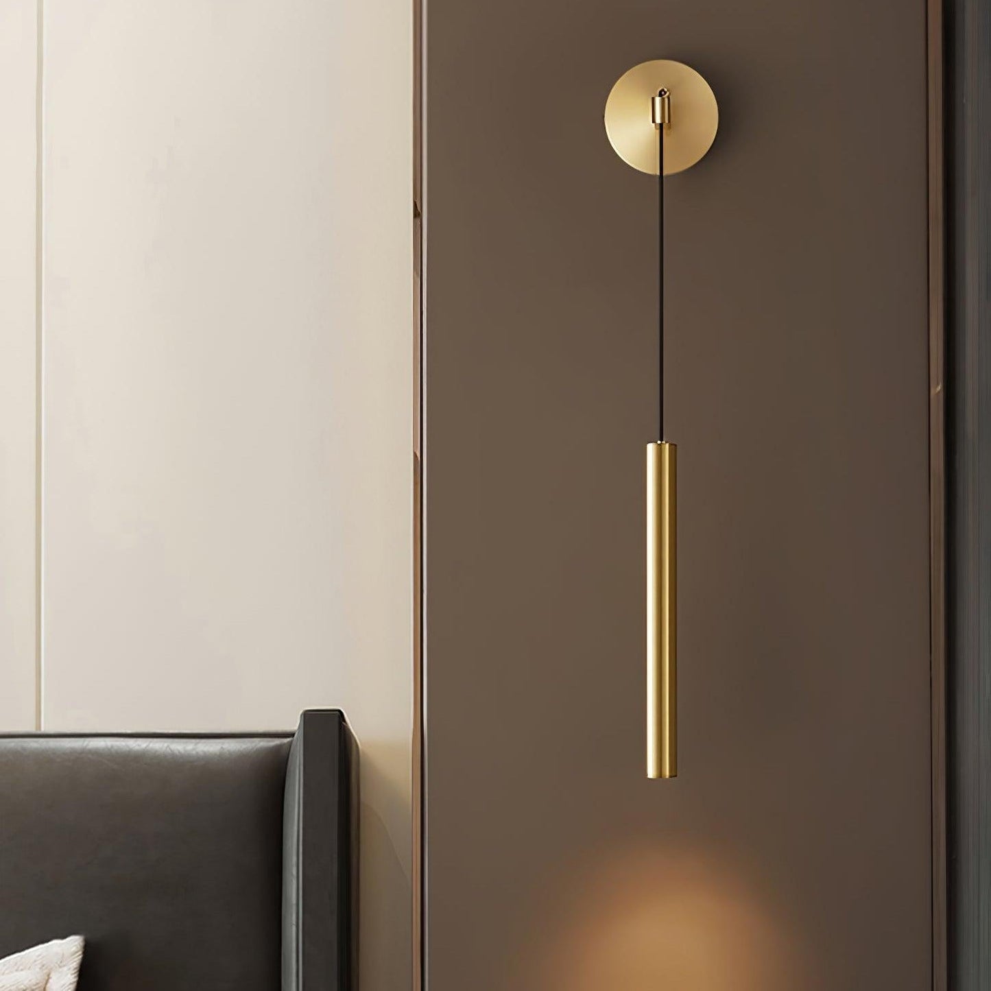 Albronix | Linear Brass Minimalist LED Architectural Wall Pendant Light
