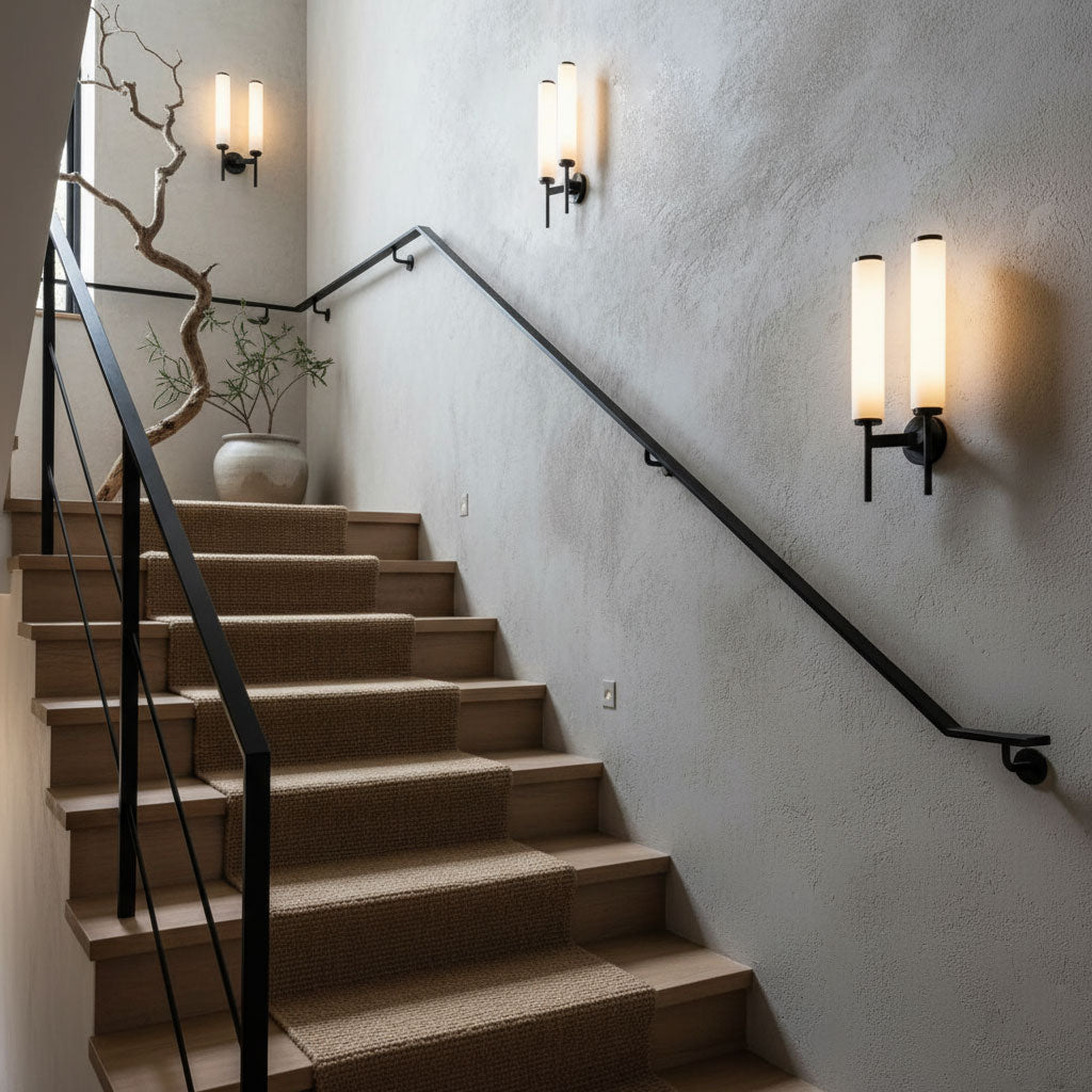 Kelsorim | Geometric Minimalist Alabaster Cylinder Wall Light