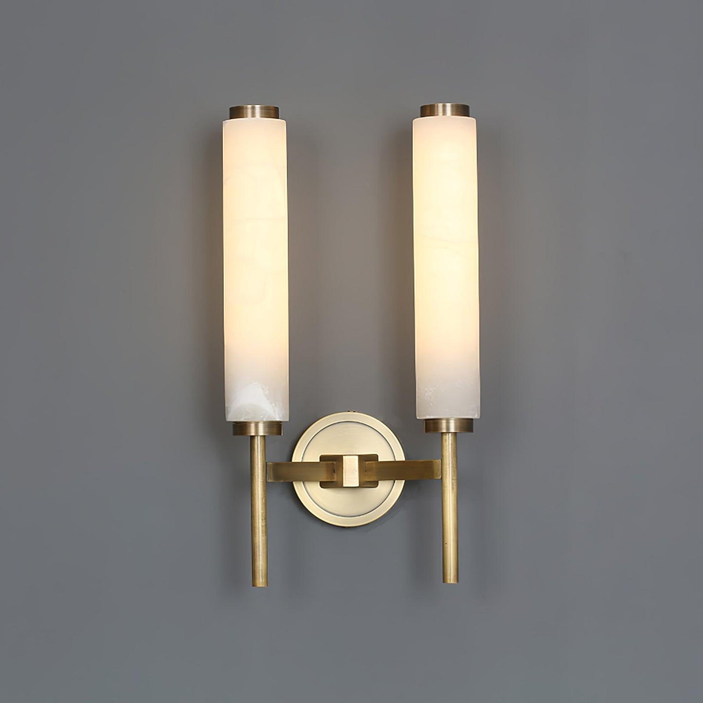 Kelsorim | Geometric Minimalist Alabaster Cylinder Wall Light
