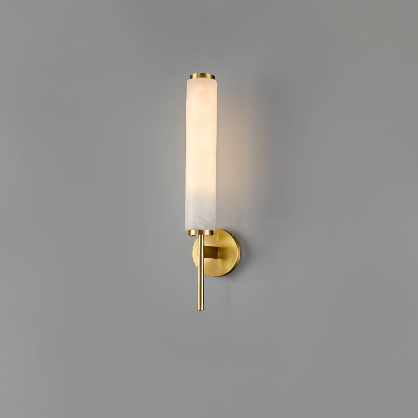 Kelsorim | Geometric Minimalist Alabaster Cylinder Wall Light