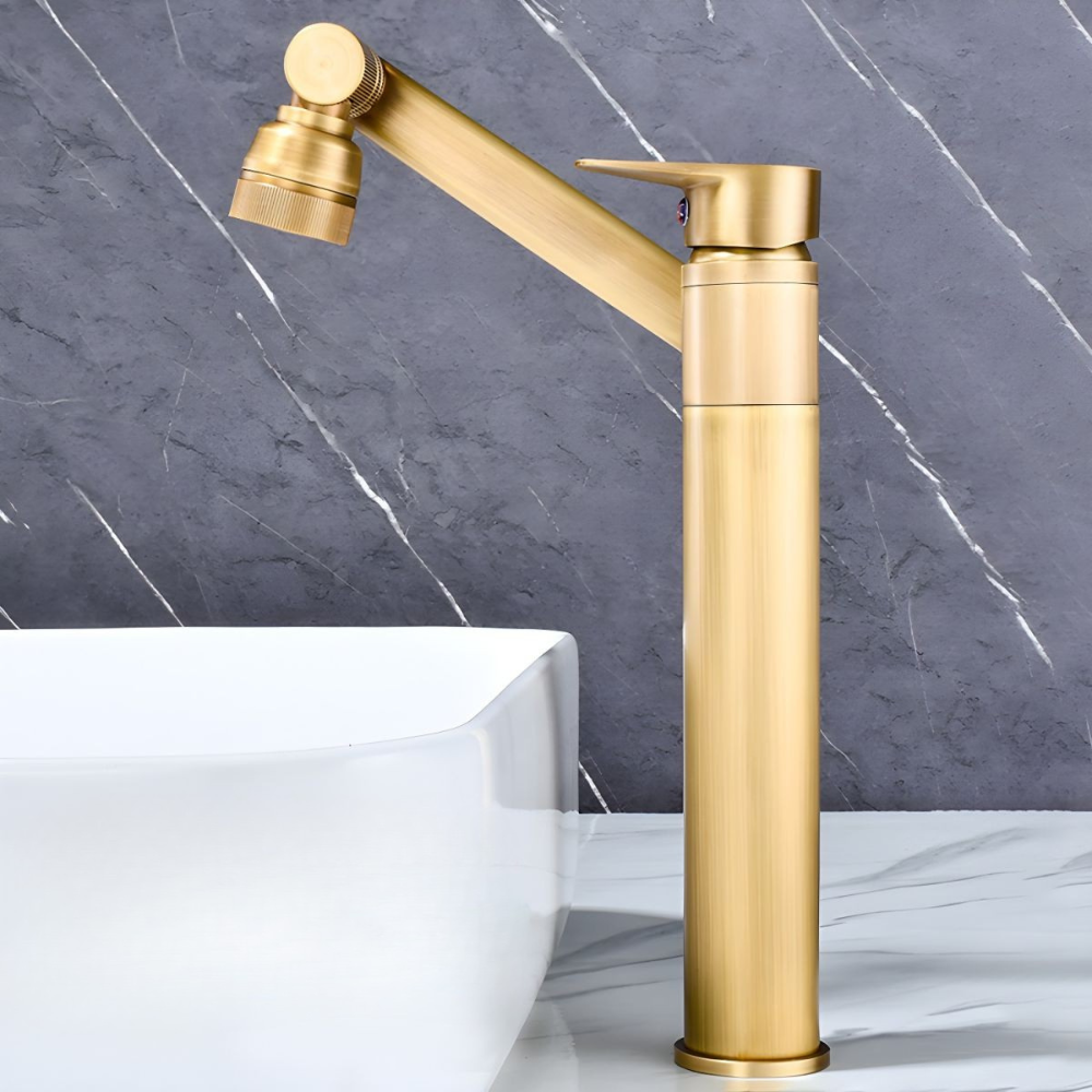 Kyndrill | Modern Articulated Arm Single Lever Bathroom Basin Tap