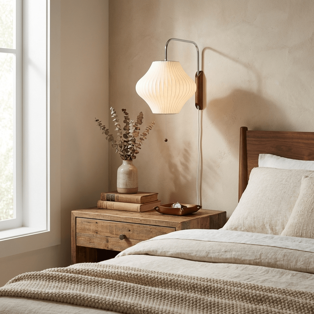 Kyntaroc | Retro Ribbed Silhouette Floating Globe Wall Light