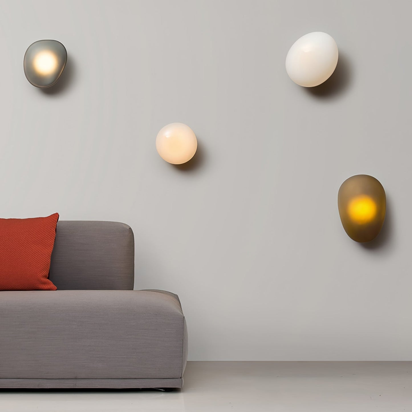 Caldrion | Hand Blown Glass Pebble Wall Light