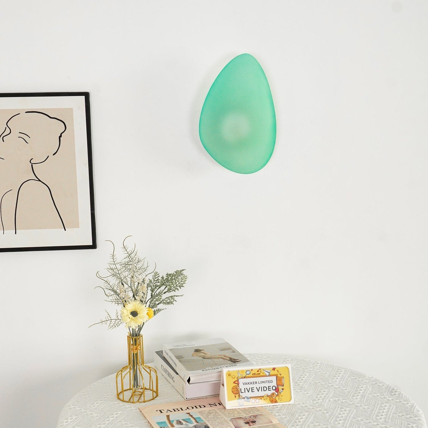 Caldrion | Hand Blown Glass Pebble Wall Light