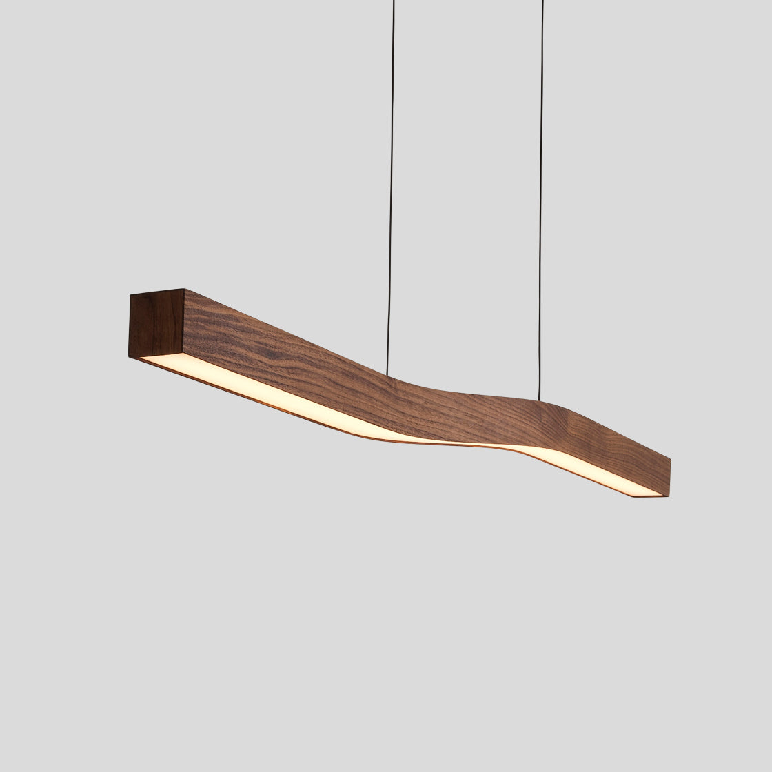Erisun | Linear Arching Nordic Timber Pendant Light
