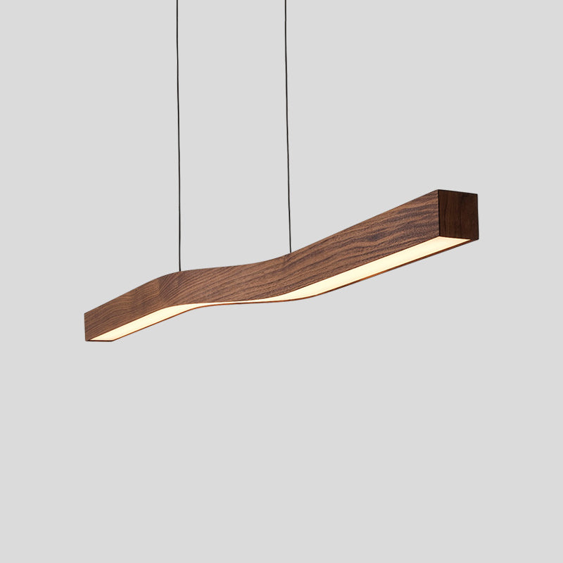 Erisun | Linear Arching Nordic Timber Pendant Light
