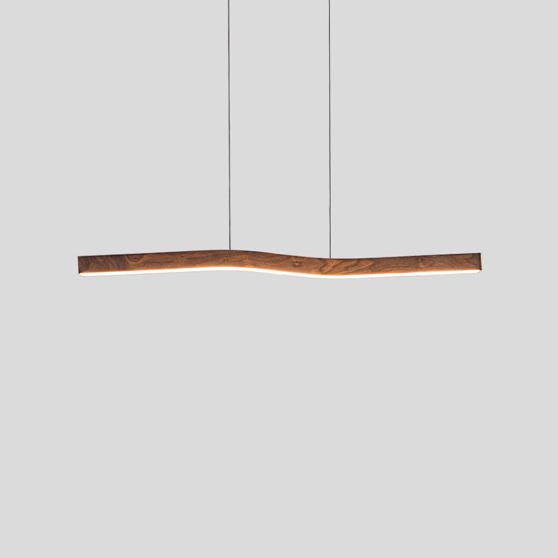 Erisun | Linear Arching Nordic Timber Pendant Light