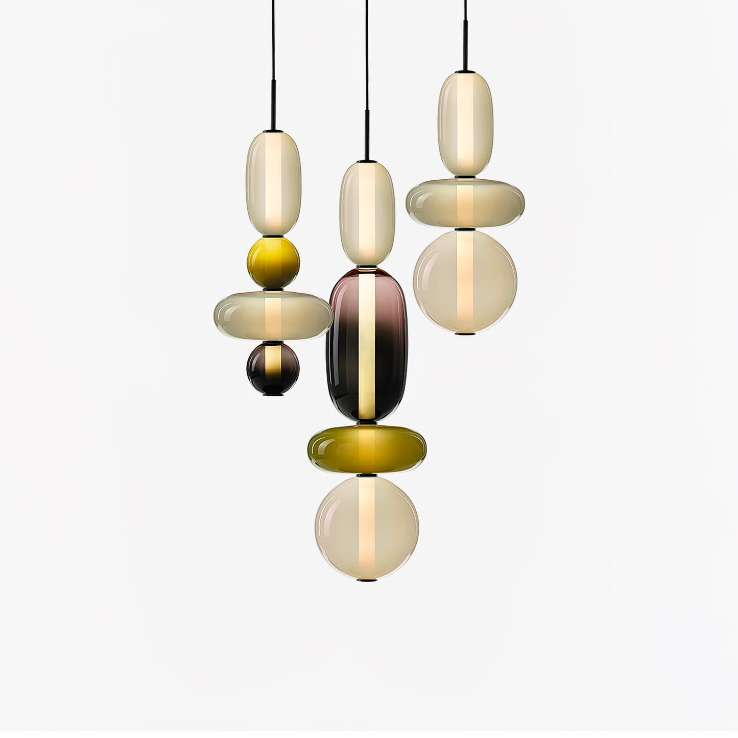 Nyxorise | Artisan Raindrop Cluster Glass Pendant Light