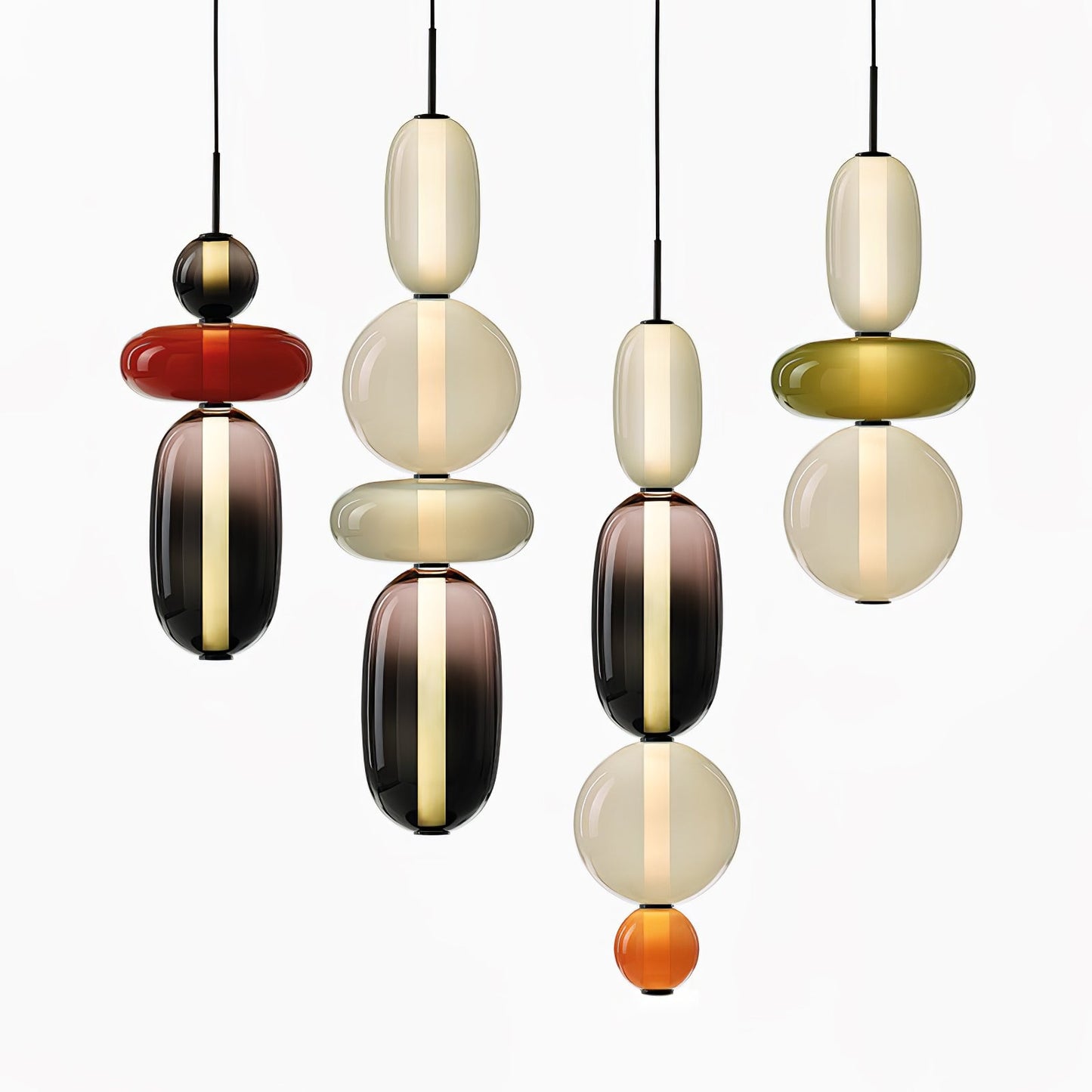 Nyxorise | Artisan Raindrop Cluster Glass Pendant Light