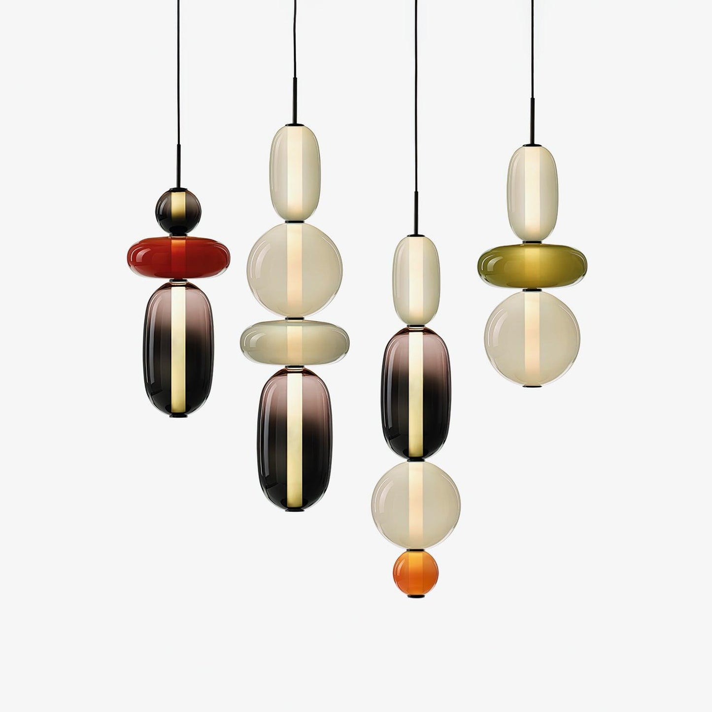 Nyxorise | Artisan Raindrop Cluster Glass Pendant Light