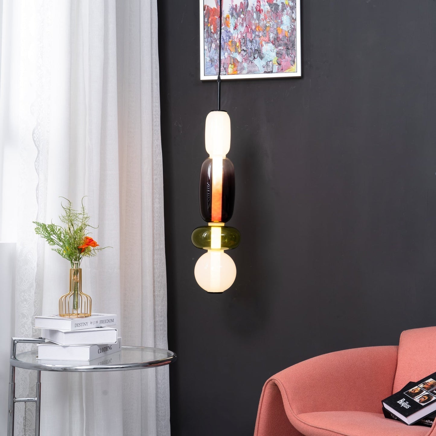 Nyxorise | Artisan Raindrop Cluster Glass Pendant Light