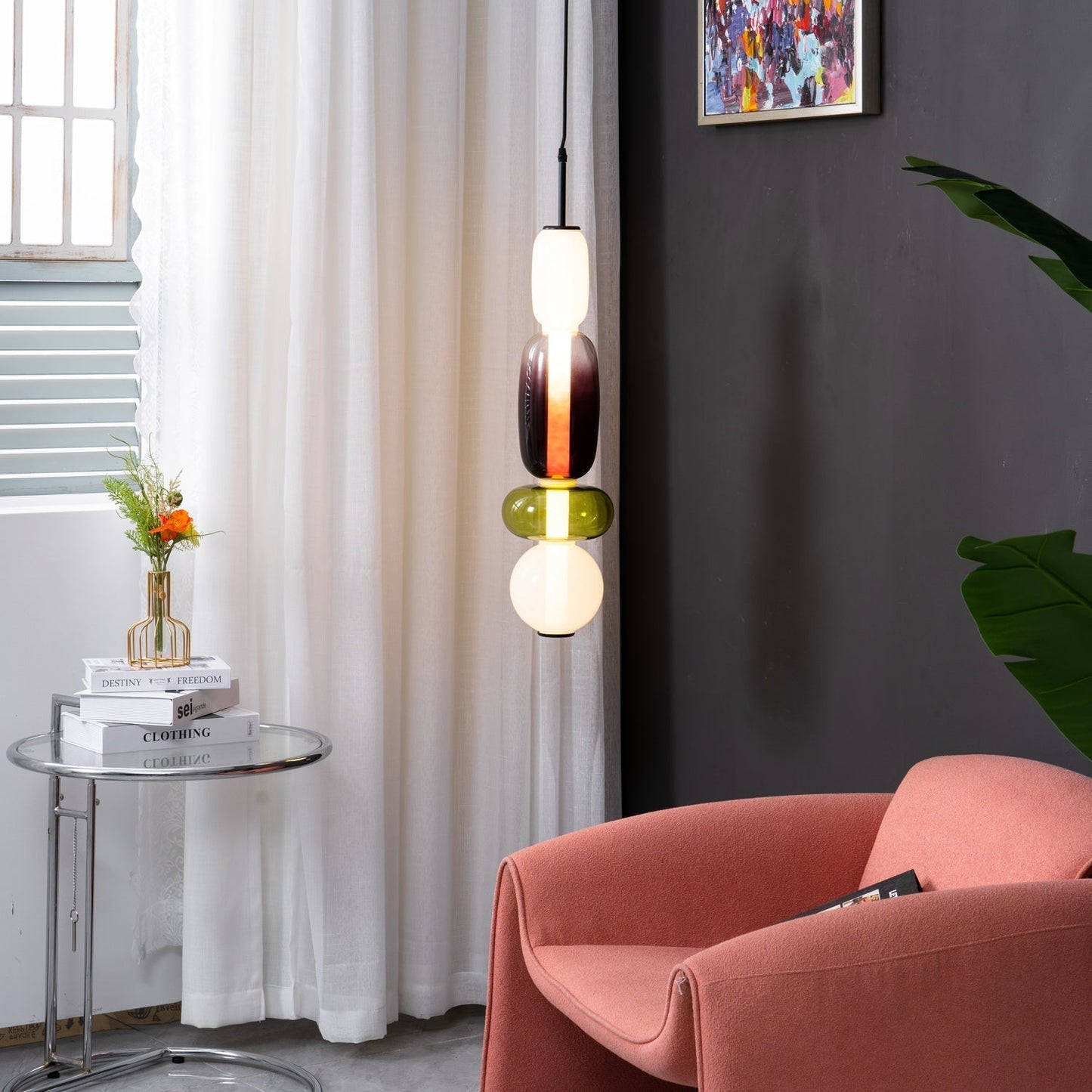 Nyxorise | Artisan Raindrop Cluster Glass Pendant Light