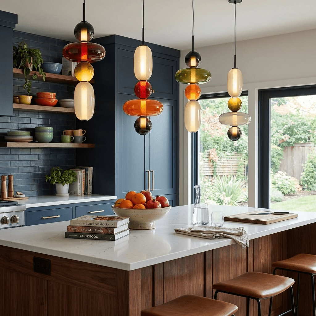 Nyxorise | Artisan Raindrop Cluster Glass Pendant Light