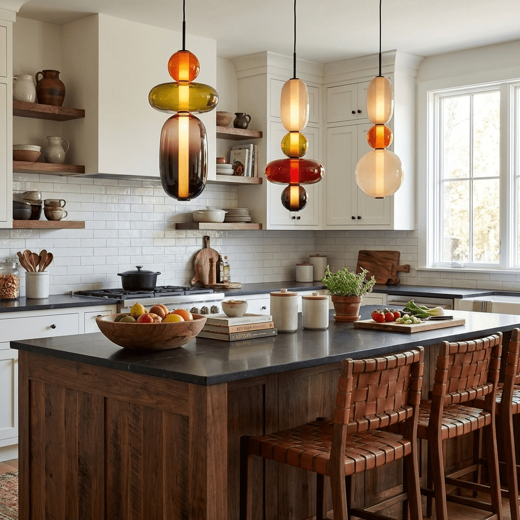 Nyxorise | Artisan Raindrop Cluster Glass Pendant Light