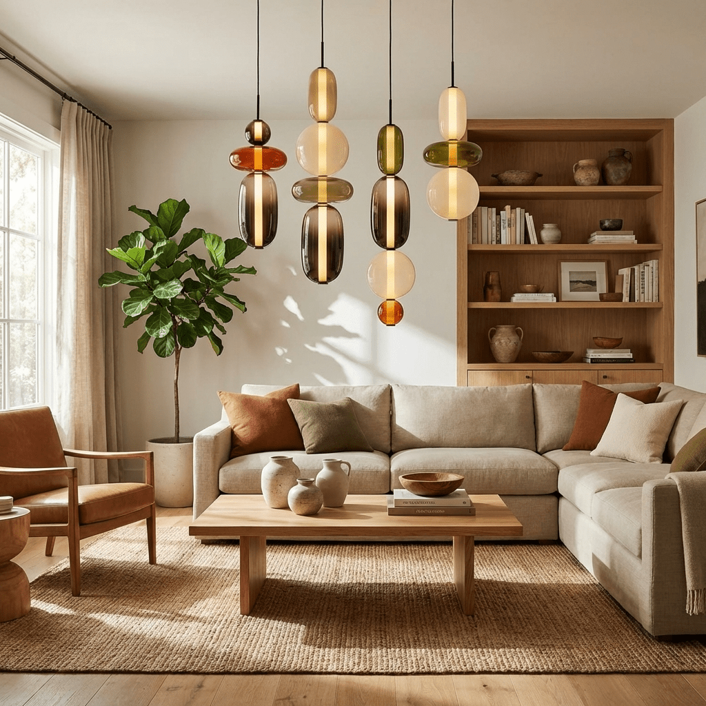Nyxorise | Artisan Raindrop Cluster Glass Pendant Light