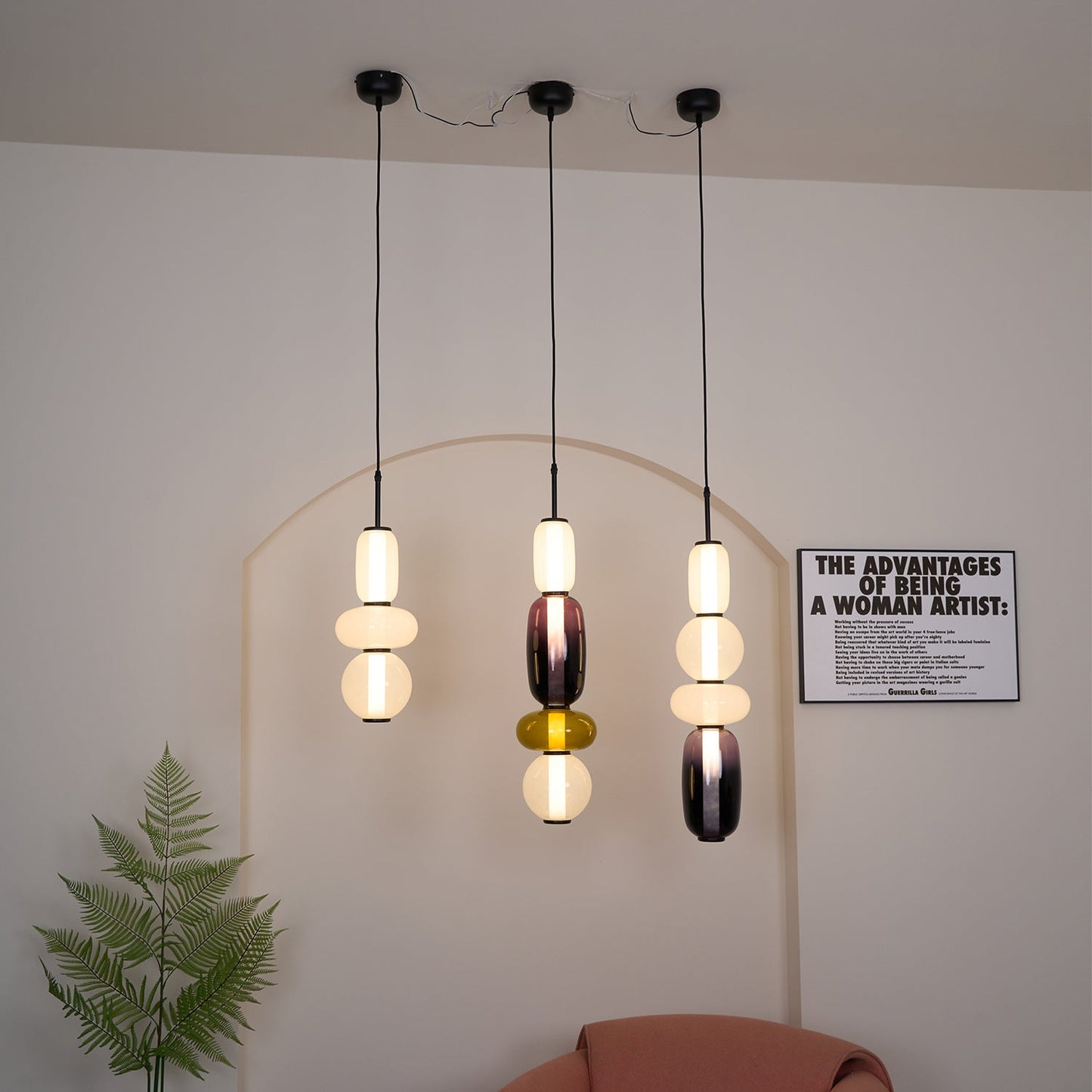 Nyxorise | Artisan Raindrop Cluster Glass Pendant Light