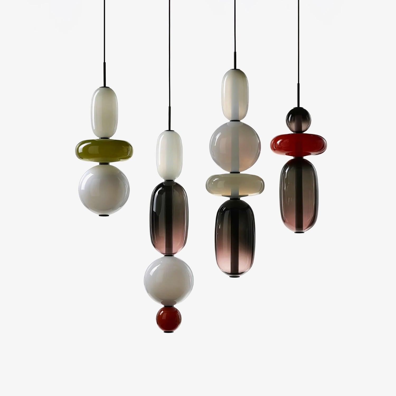 Nyxorise | Artisan Raindrop Cluster Glass Pendant Light