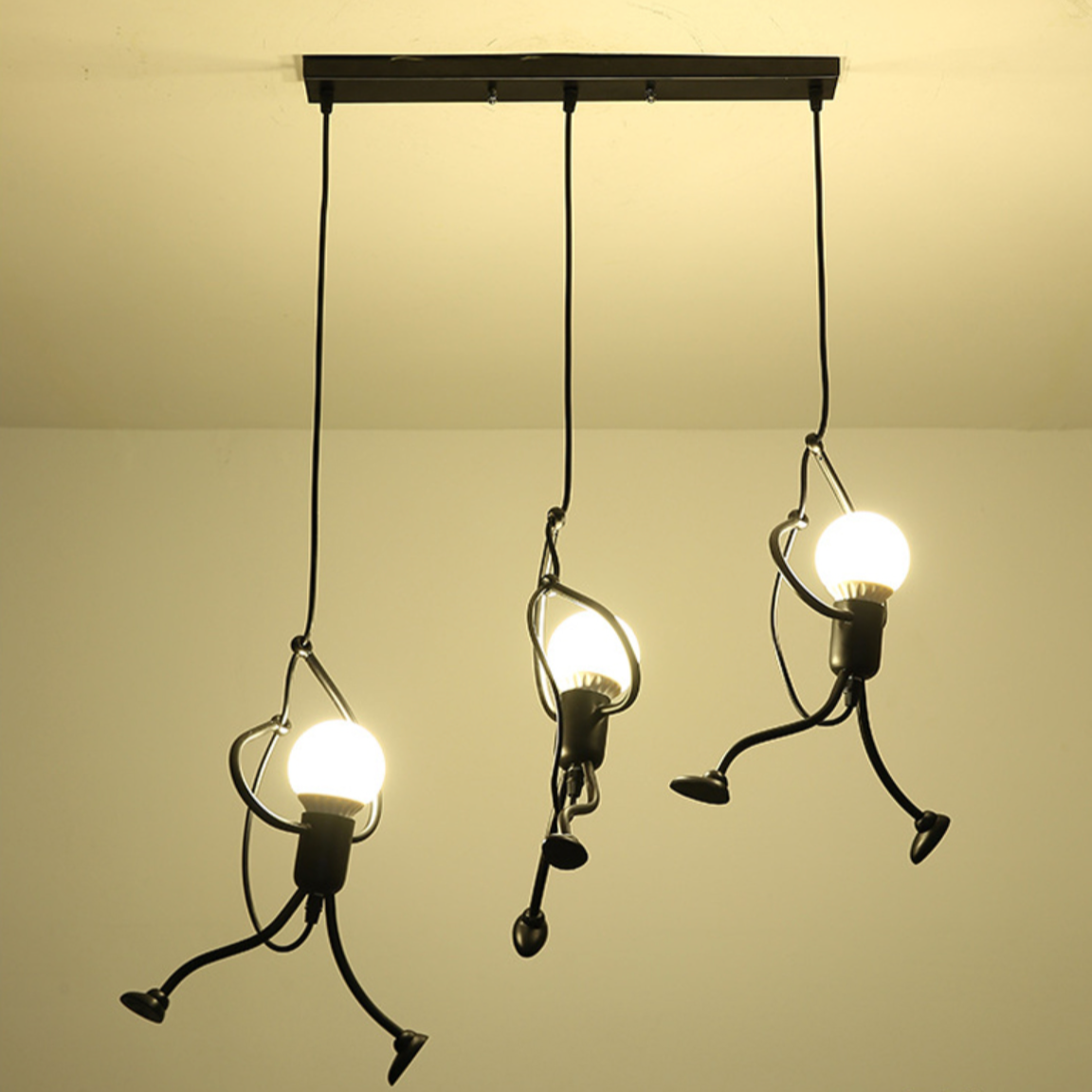 Kryntoch | Industrial Silhouette Humanoid Form Art Deco Ceiling Light