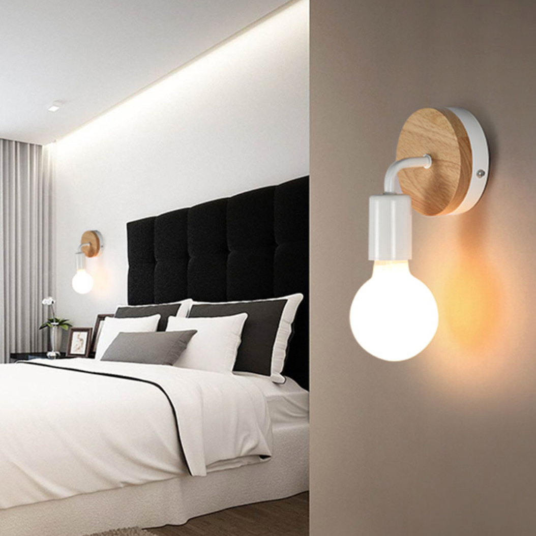 Vaelisth | Minimalist Scandinavian Wood Bracket Wall Light