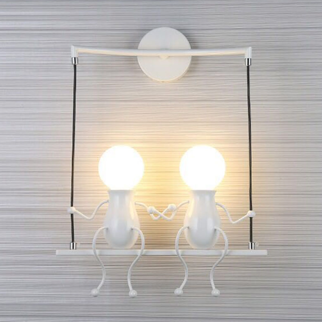 Zyrelia | Contemporary Swinging Figure Metal Wall Light Fixture